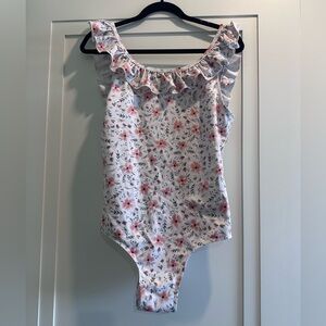 Imagine Perry Floral Ruffle One Piece Swimsuit